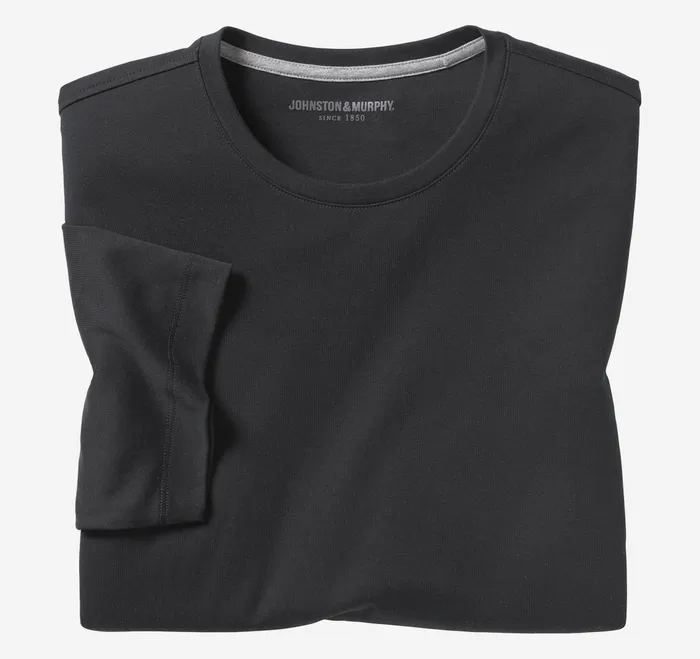 Men Essential Tee Black JohnstonandMurphy Polos and Tees