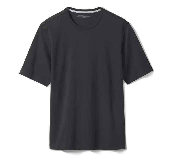 Men Essential Tee Black JohnstonandMurphy Polos and Tees Men Essential Tee Black JohnstonandMurphy Polos and Tees