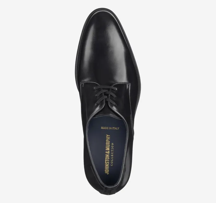 Men Flynch Plain Toe Black Italian Calfskin JohnstonandMurphy LaceUps Men Flynch Plain Toe Black Italian Calfskin JohnstonandMurphy LaceUps