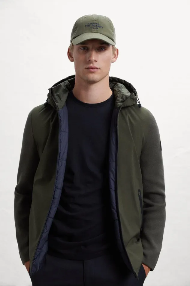 Men Green Berga Knitted Jacket Ecoalf Knitwear