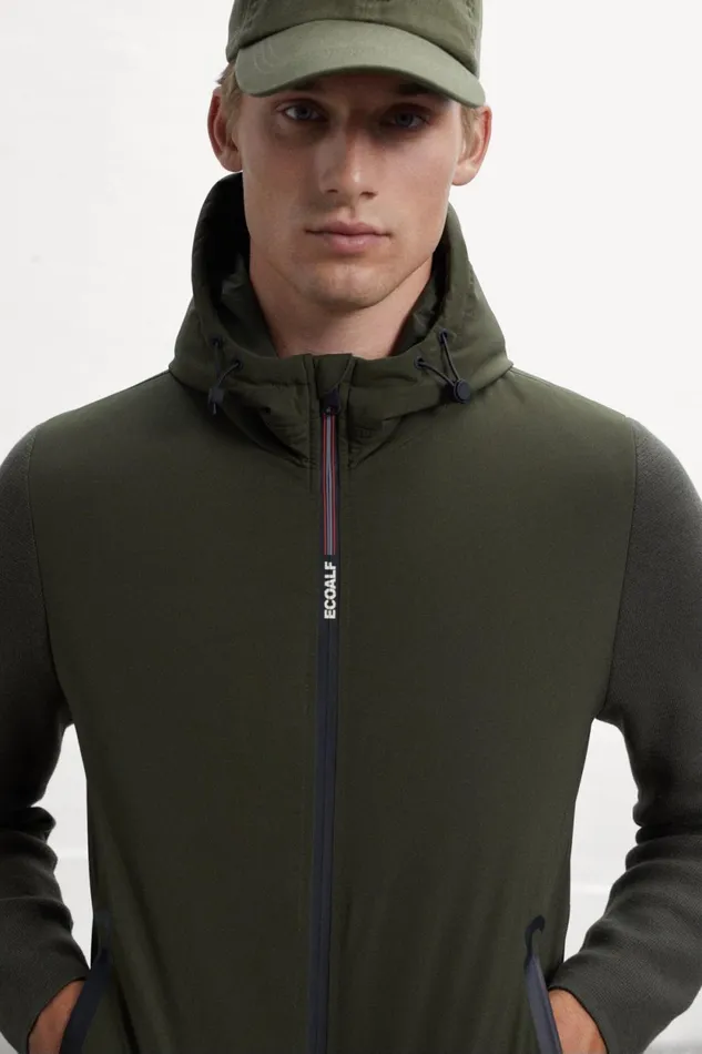 Men Green Berga Knitted Jacket Ecoalf Knitwear