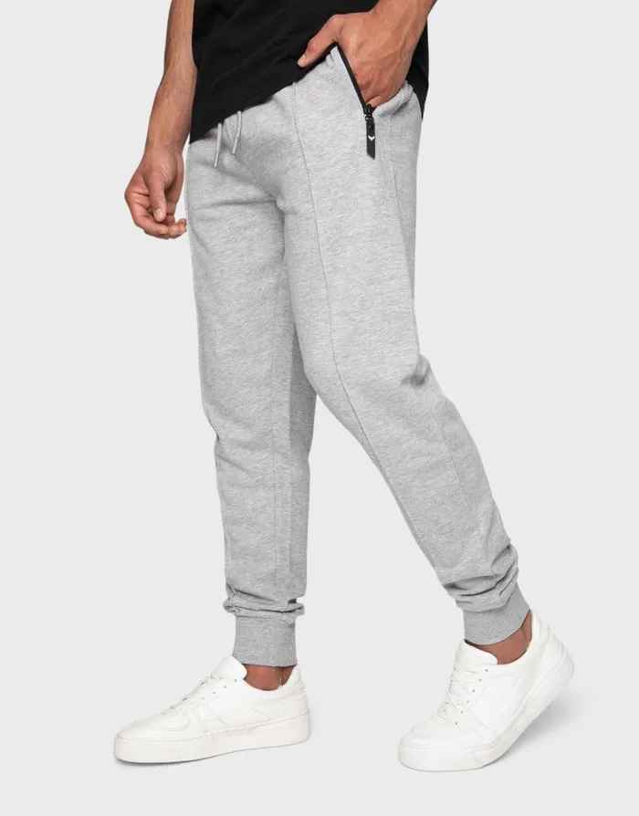 Men Grey Marl Fleece Joggers Threadbare Joggers