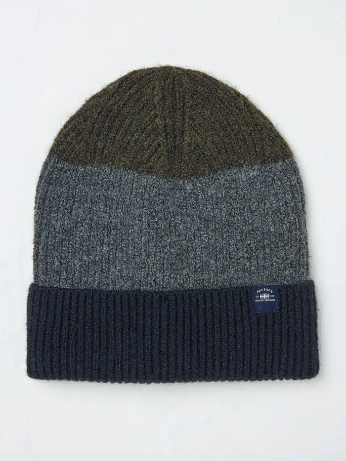 Men Hats Fat Face Navy Leo Beanie