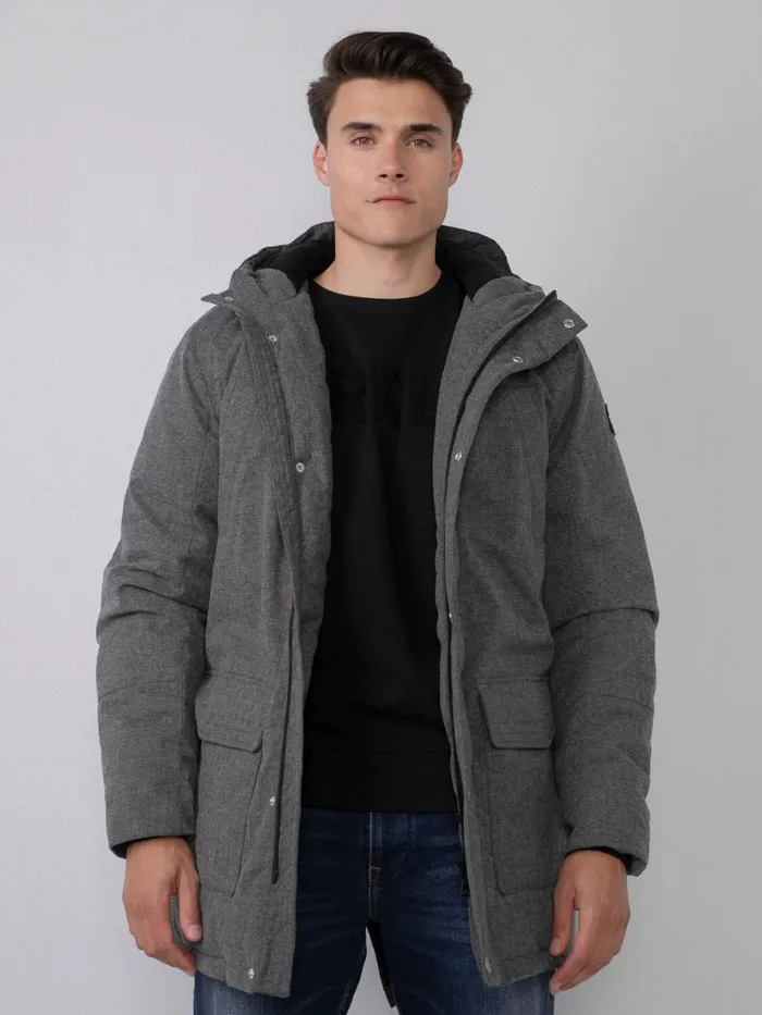 Men Jackets Petrol Industries Padded Jacket Light Slate Melee