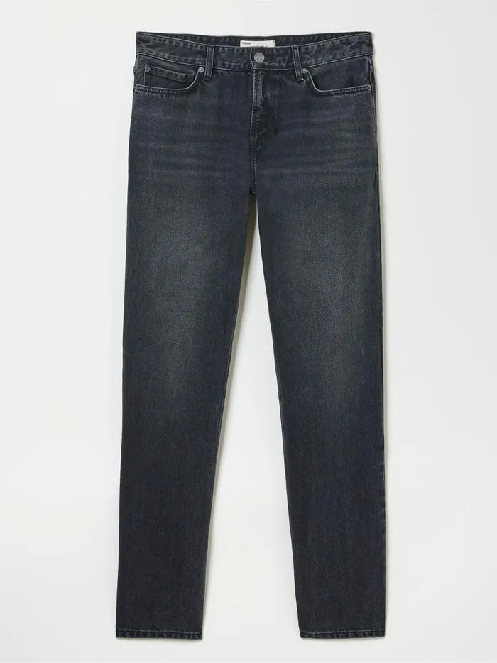 Men Jeans Fat Face Black Straight Fit Jeans