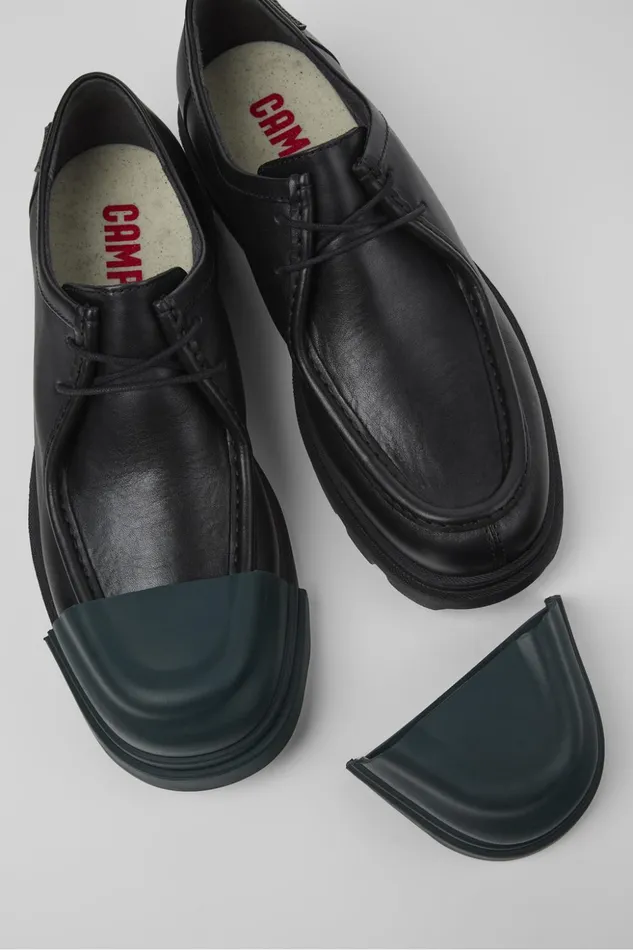 Men Junction Black Leather Shoes Camper Formal Shoes Men Junction Black Leather Shoes Camper Formal Shoes