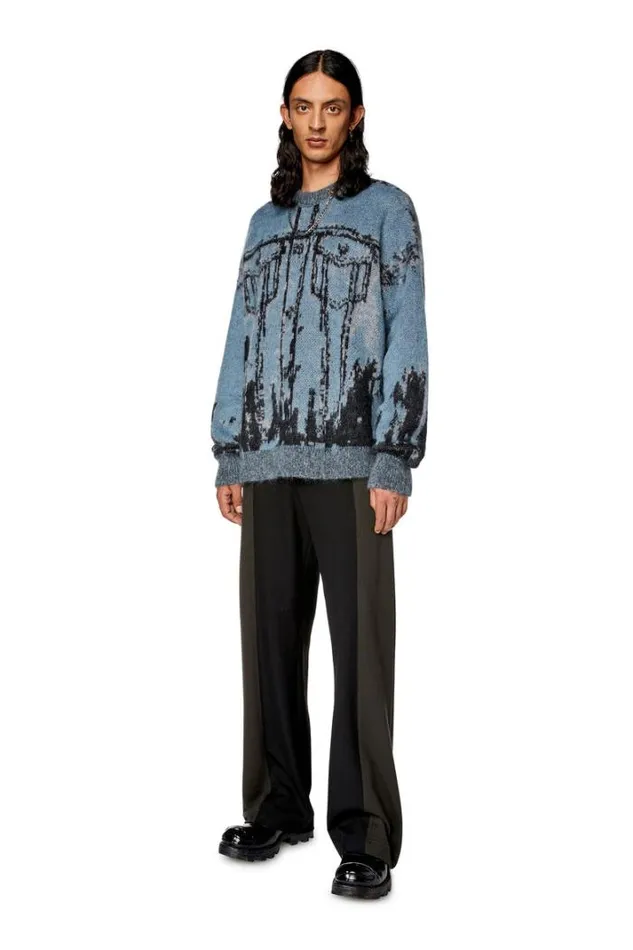 Men KPatmos Blackblue Diesel Knitwear