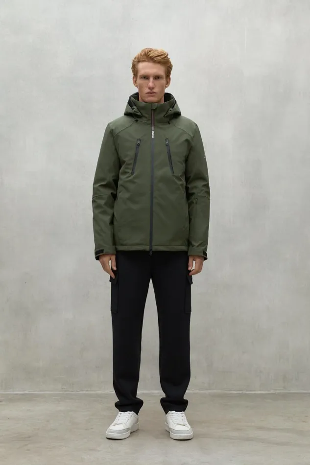 Men Khaki Eiger Jacket Ecoalf Coats And Jackets