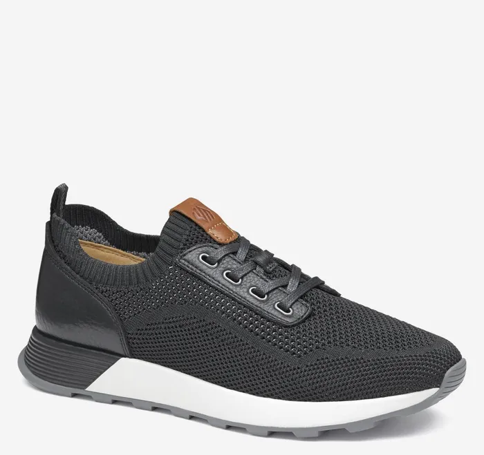 Men Kinnon Knit Jogger Black Knit JohnstonandMurphy LaceUps