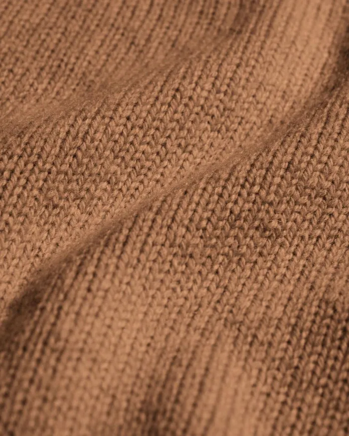 Men Knit Sweaters Colorful Standard Oversized Merino Wool Crew Sahara Camel