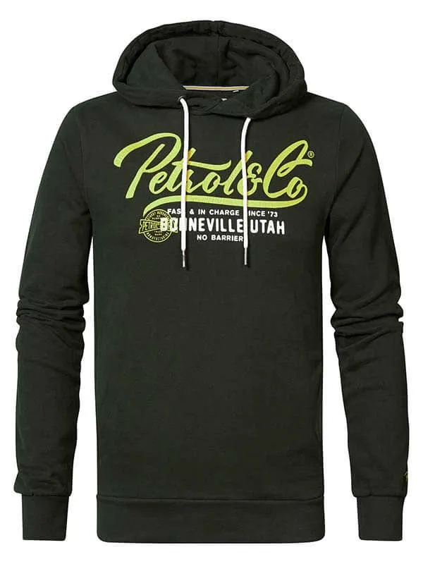 Men Knits and Sweats Petrol Industries Hoodie With Logo Artwork Forest Night