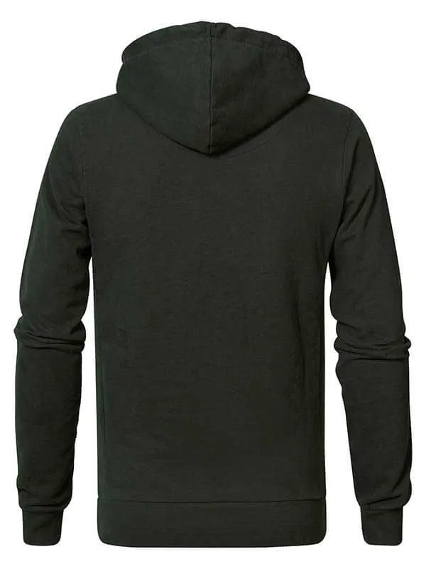 Men Knits and Sweats Petrol Industries Hoodie With Logo Artwork Forest Night