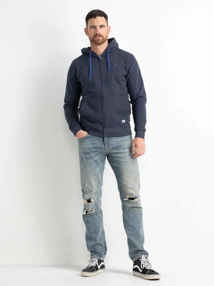 Men Knits and Sweats Petrol Industries Zipped Hoodie Raven Grey