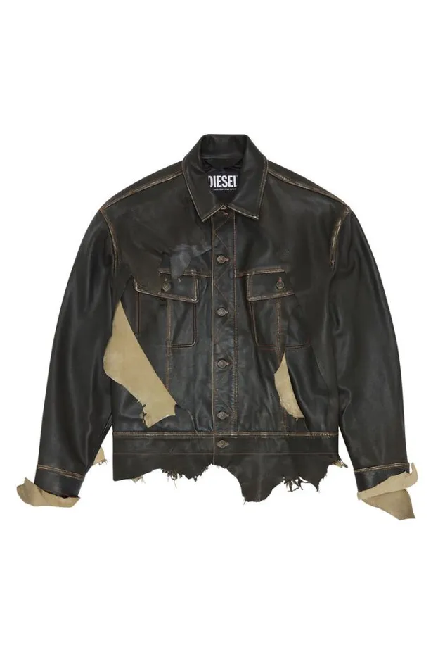 Men LTruckerWild Black Diesel Outerwear And Jackets Men LTruckerWild Black Diesel Outerwear And Jackets
