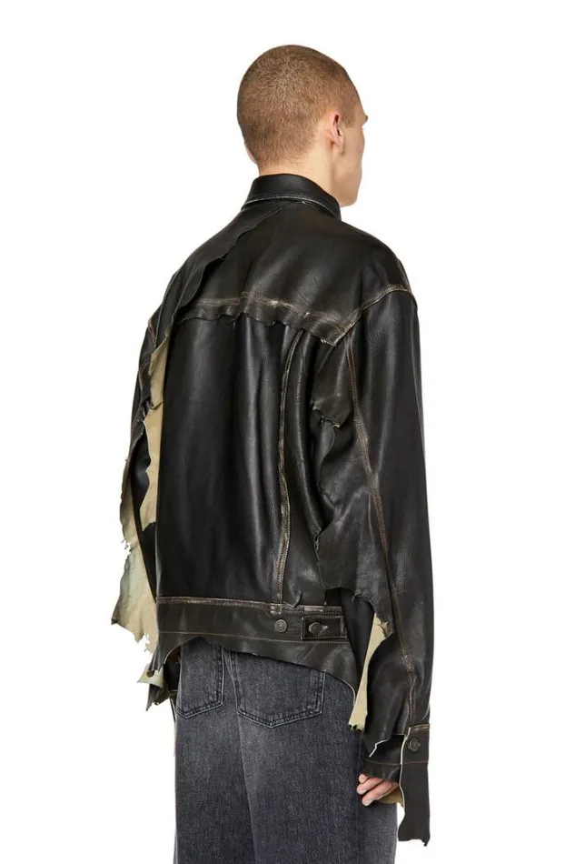 Men LTruckerWild Black Diesel Outerwear And Jackets Men LTruckerWild Black Diesel Outerwear And Jackets