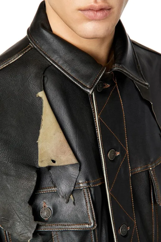 Men LTruckerWild Black Diesel Outerwear And Jackets Men LTruckerWild Black Diesel Outerwear And Jackets