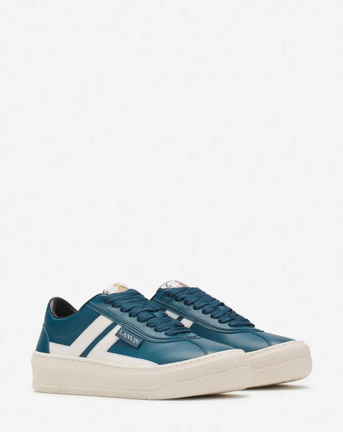 Men Lanvin Sneakers Lanvin Cash Leather Sneakers Petrolecru Men Lanvin Sneakers Lanvin Cash Leather Sneakers Petrolecru