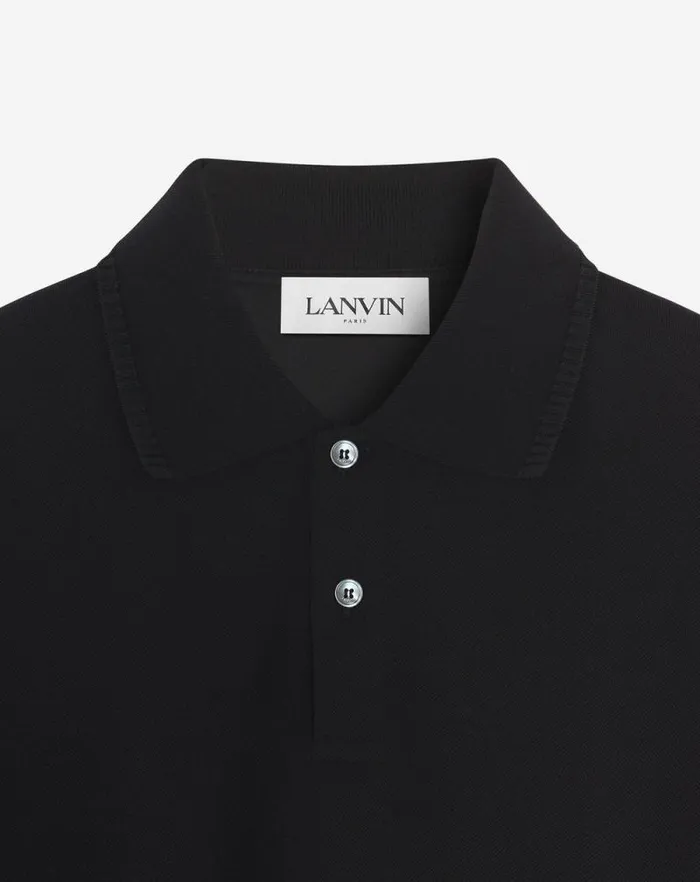 Men Lanvin Tshirts and Polos Classic Polo Shirt Black