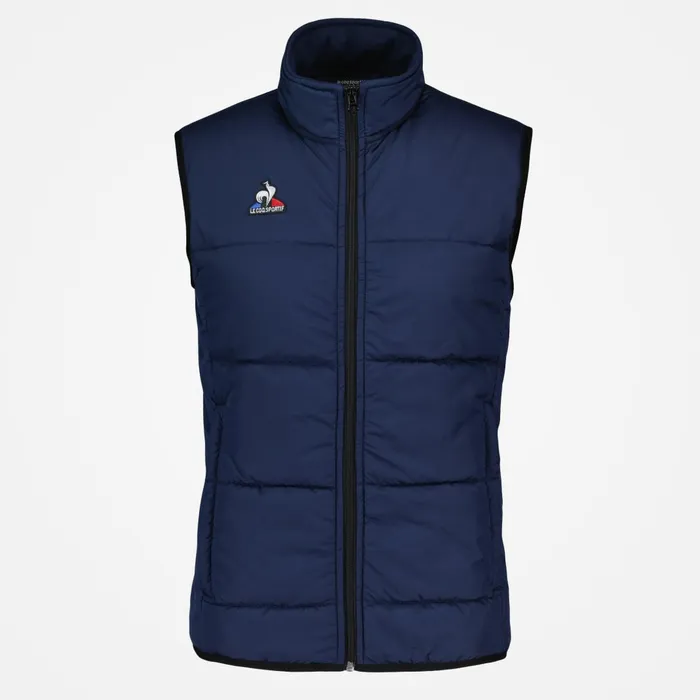 Men Le Coq Sportif Jackets Training Down Jacket Lgre Sans Manche Dress Blues