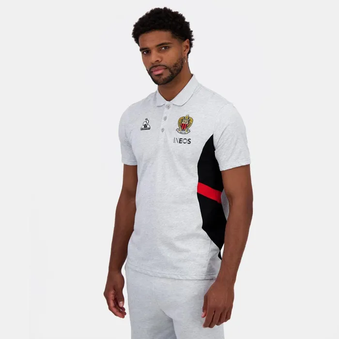 Men Le Coq Sportif Polos Shirts OGC Nice Polo Shirt
