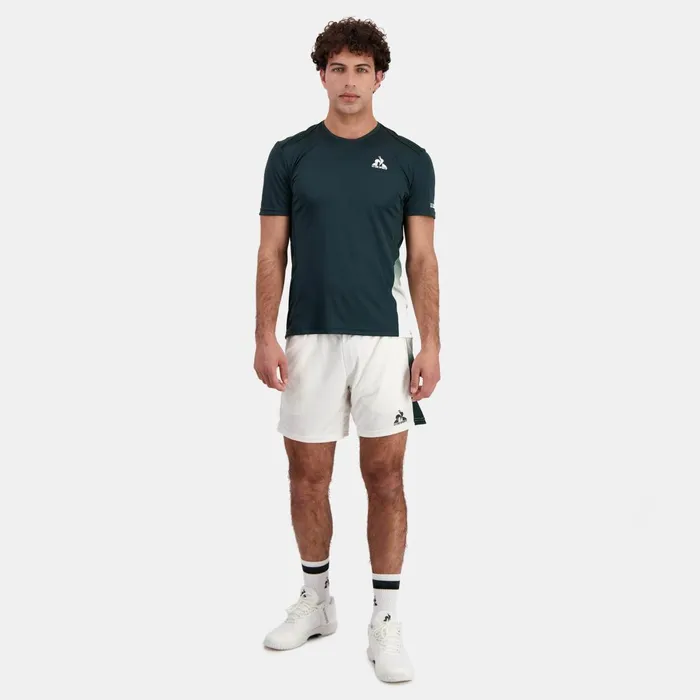 Men Le Coq Sportif Shorts Performance Tennis Shorts Marshmallow