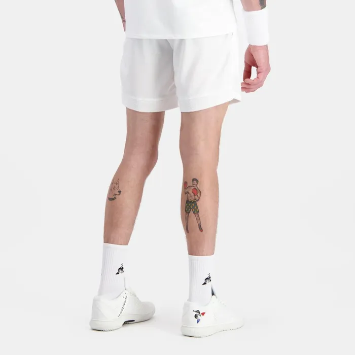 Men Le Coq Sportif Shorts Performance Tennis Shorts New Optical White