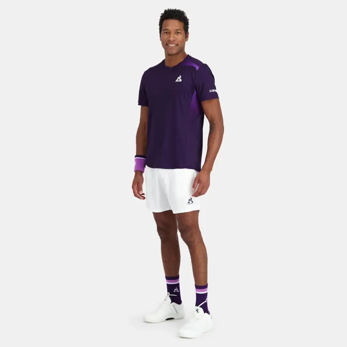 Men Le Coq Sportif Shorts Performance Tennis Shorts New Optical White