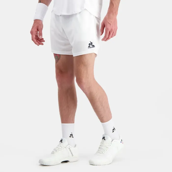 Men Le Coq Sportif Shorts Performance Tennis Shorts New Optical White