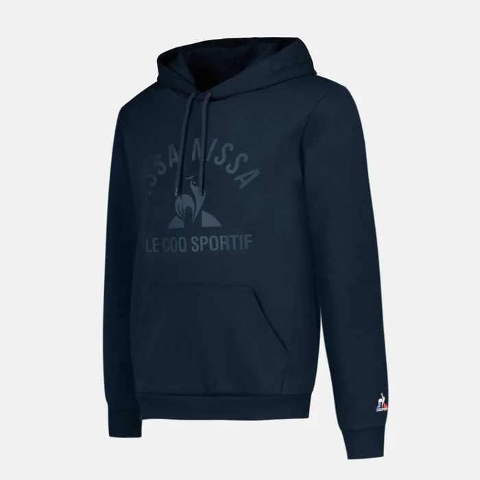 Men Le Coq Sportif Sweatshirts OGC Nice Sweat Capuche Homme Dress Blues