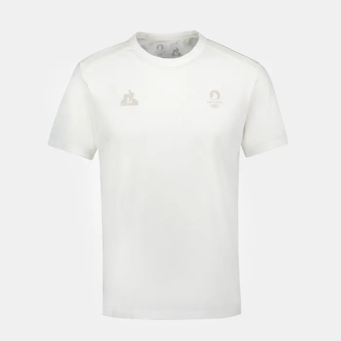 Men Le Coq Sportif Tshirts And Tops Paris 2024 TShirt Marshmallow