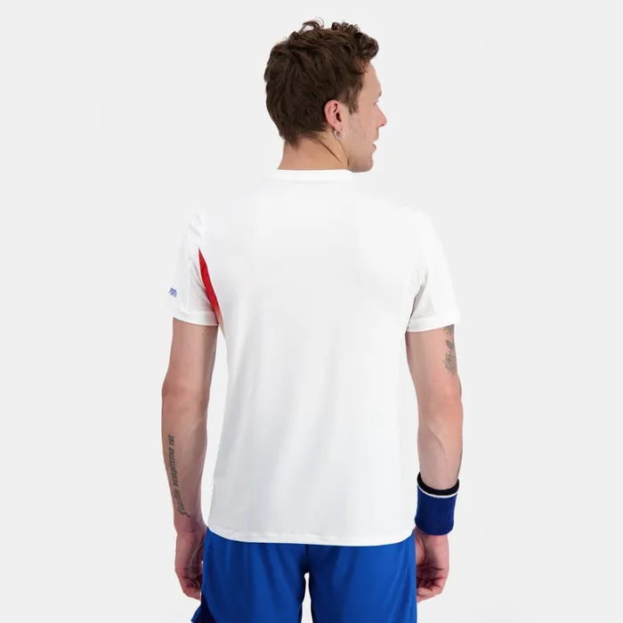 Men Le Coq Sportif Tshirts And Tops Performance Tennis TShirt New Optical White