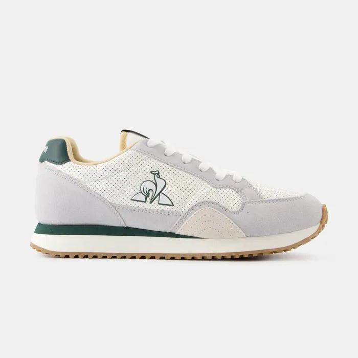 Men Le Coq Sportif Trainers And Sneakers Shoes JET STAR2 Optical Whitetrekking Green
