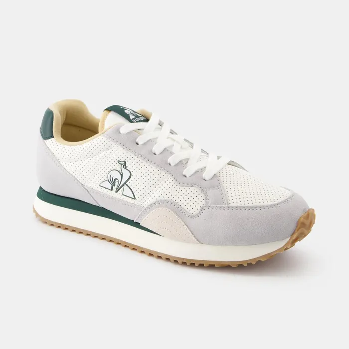 Men Le Coq Sportif Trainers And Sneakers Shoes JET STAR2 Optical Whitetrekking Green