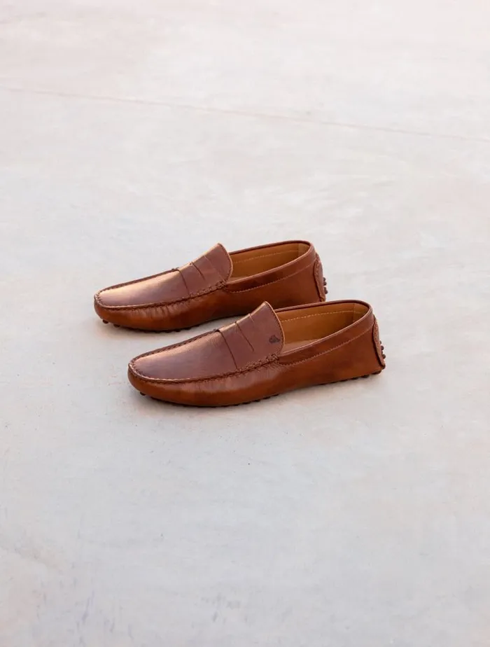 Men Loafers Bobbies Lewis Cognac
