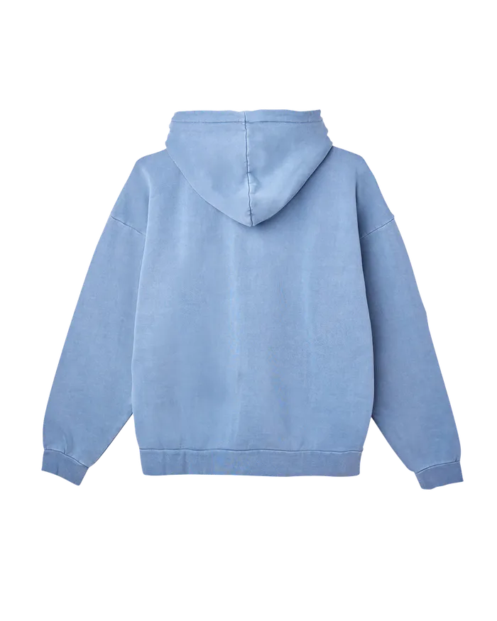 Men LOWERCASE PIGMENT ZIP HOOD Pigment Coronet Blue SWEATSHIRTS OBEY Clothing