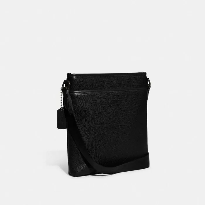 Men Messenger and Crossbody Coach Gotham Slim Crossbody Black
