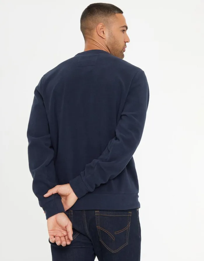 Men Navy Microfleece Crew Neck Sweatshirt Threadbare Sweatshirts Men Navy Microfleece Crew Neck Sweatshirt Threadbare Sweatshirts