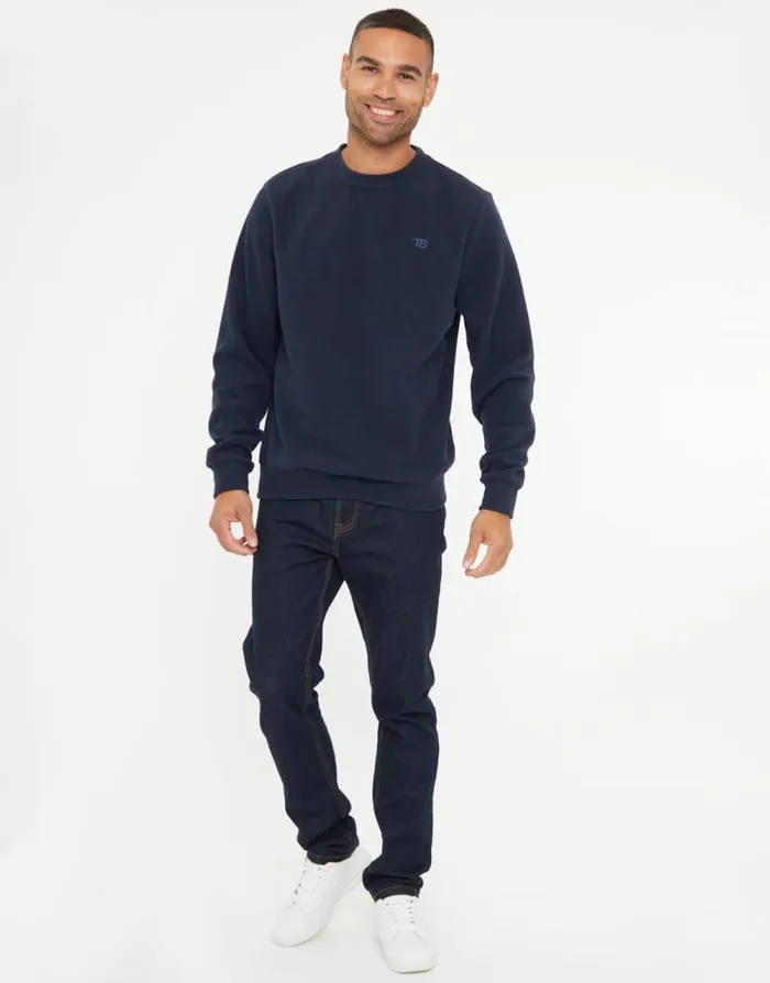 Men Navy Microfleece Crew Neck Sweatshirt Threadbare Sweatshirts Men Navy Microfleece Crew Neck Sweatshirt Threadbare Sweatshirts
