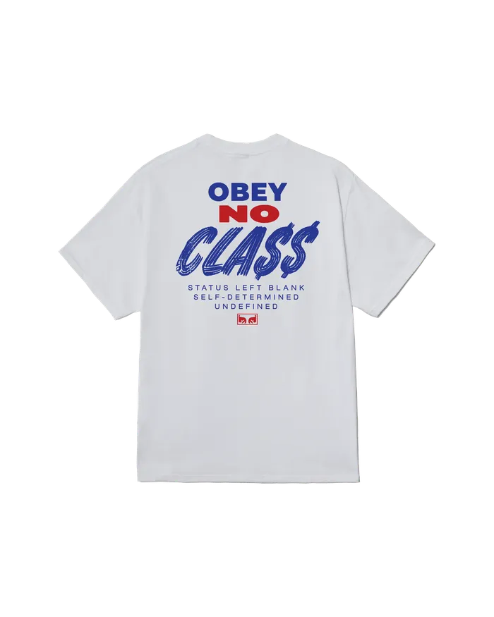 Men OBEY Clothing CLASS DROPOUT CLASSIC TSHIRT White TSHIRTS