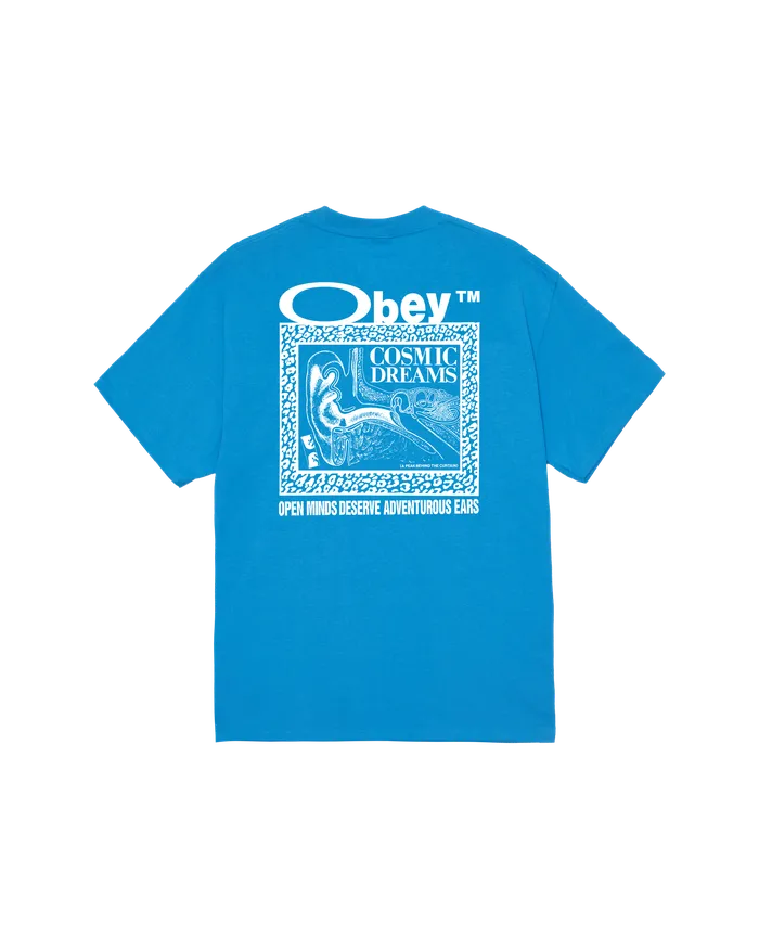 Men OBEY Clothing COSMIC DREAMS CLASSIC TSHIRT Azure Blue TSHIRTS