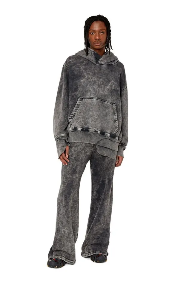Men PToppal Black Diesel Trousers And Shorts
