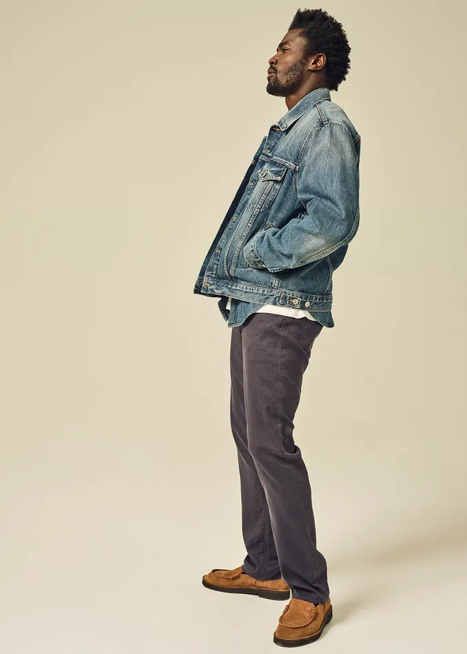 Men Pants Citizens Of Humanity Gage Slim Straight Stretch Linen In Night Flight