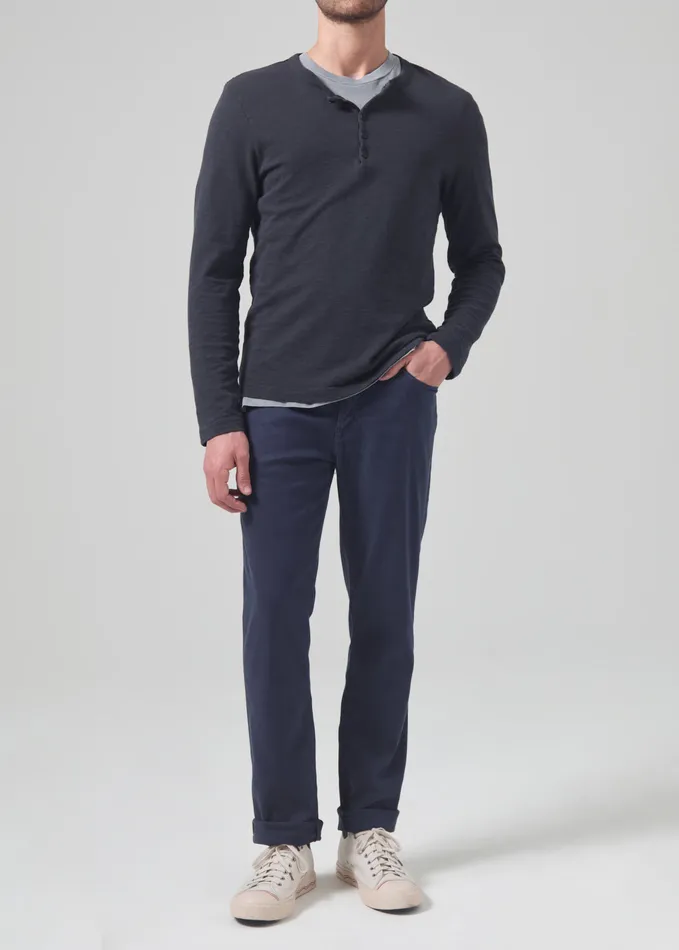 Men Pants Citizens Of Humanity Gage Slim Straight Stretch Linen In Night Flight