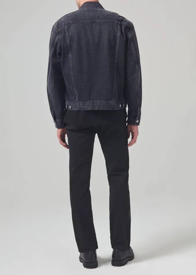 Men Pants Citizens Of Humanity London Tapered Slim Italian Twill In Washed Black