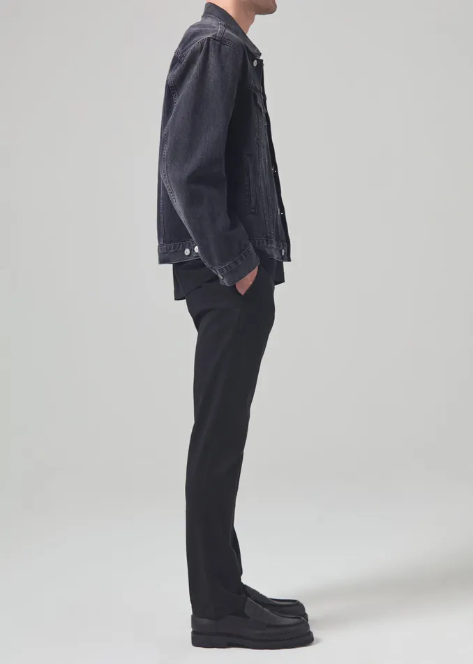 Men Pants Citizens Of Humanity London Tapered Slim Italian Twill In Washed Black