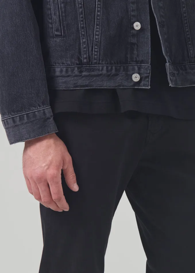Men Pants Citizens Of Humanity London Tapered Slim Italian Twill In Washed Black