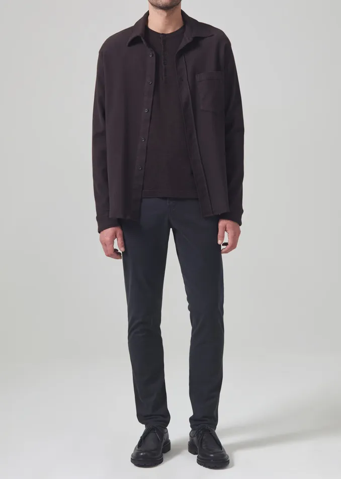 Men Pants Citizens Of Humanity London Tapered Slim Stretch Twill In Charcoal