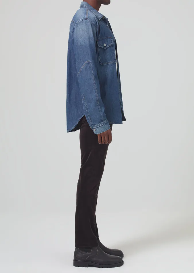Men Pants Citizens Of Humanity London Tapered Slim Velvet In Barrister