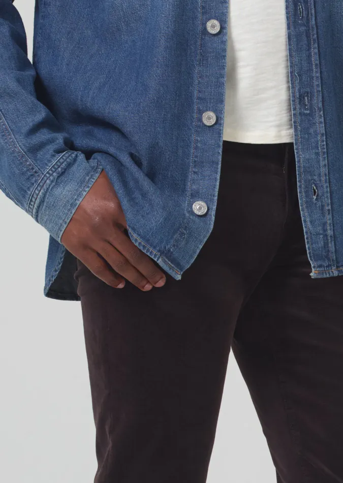 Men Pants Citizens Of Humanity London Tapered Slim Velvet In Barrister