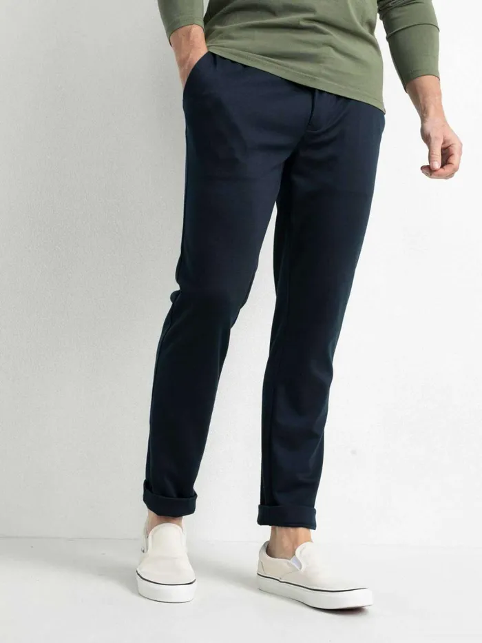 Men Pants Petrol Industries Comfortable Chinos Midnight Navy